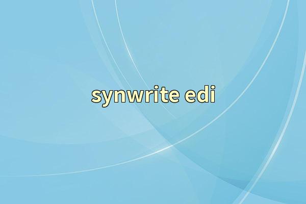synwrite edi